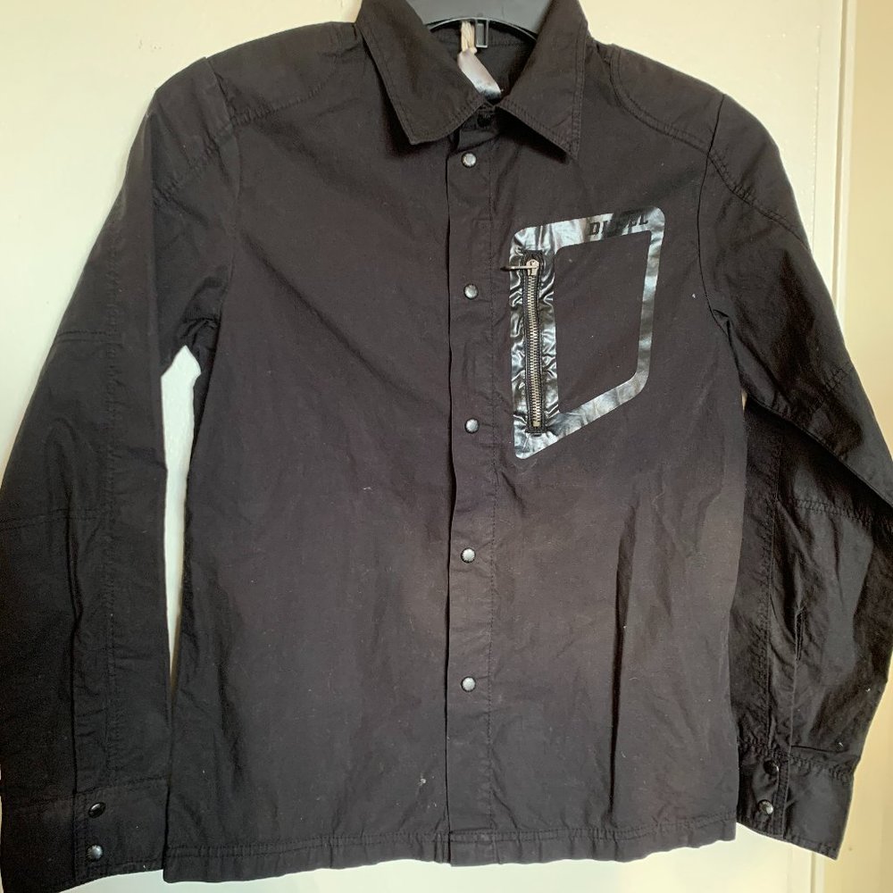 DIESEL BLACK COTTON SHIRT FOR BOYS MADE IN INDIA SIZE M NEW